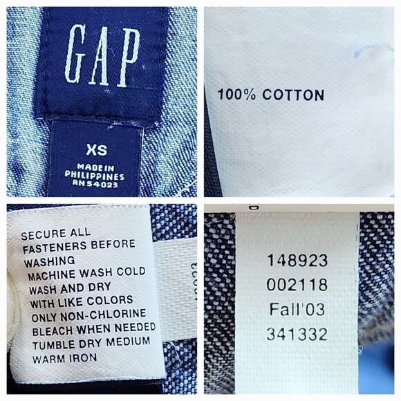 🔸️Vintage Gap Blue Denim Overalls XSmall - Picture 9 of 11